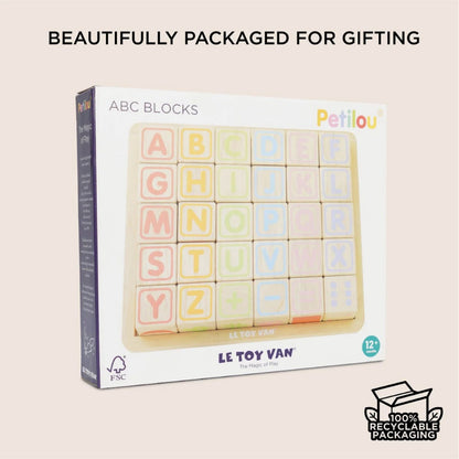 Le Toy Van - ABC Learning Wooden Blocks - 30pcs