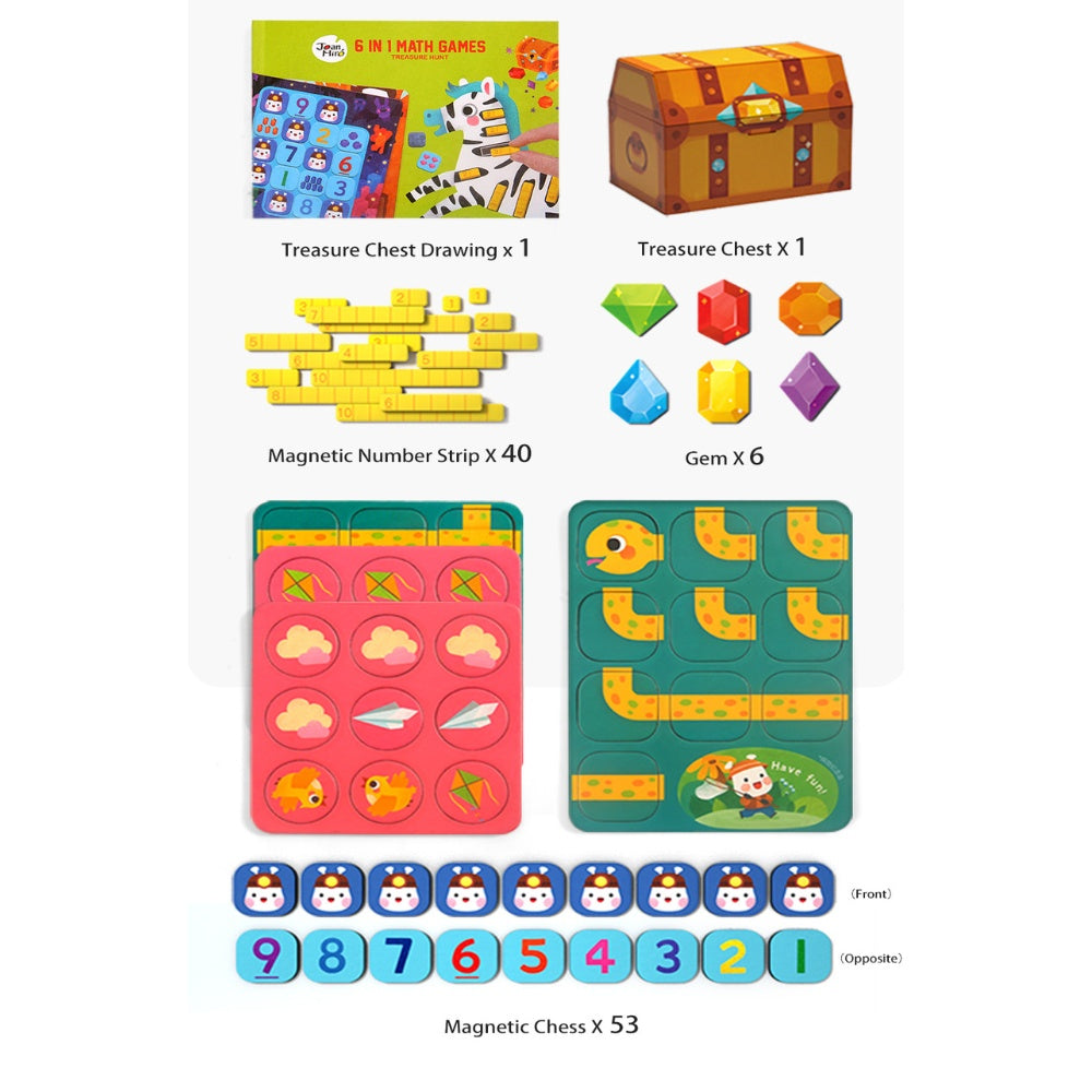 Jar Meló - Magnetic Maths Games 6-in-1 Set - Educational Number Skills Toy for Kids