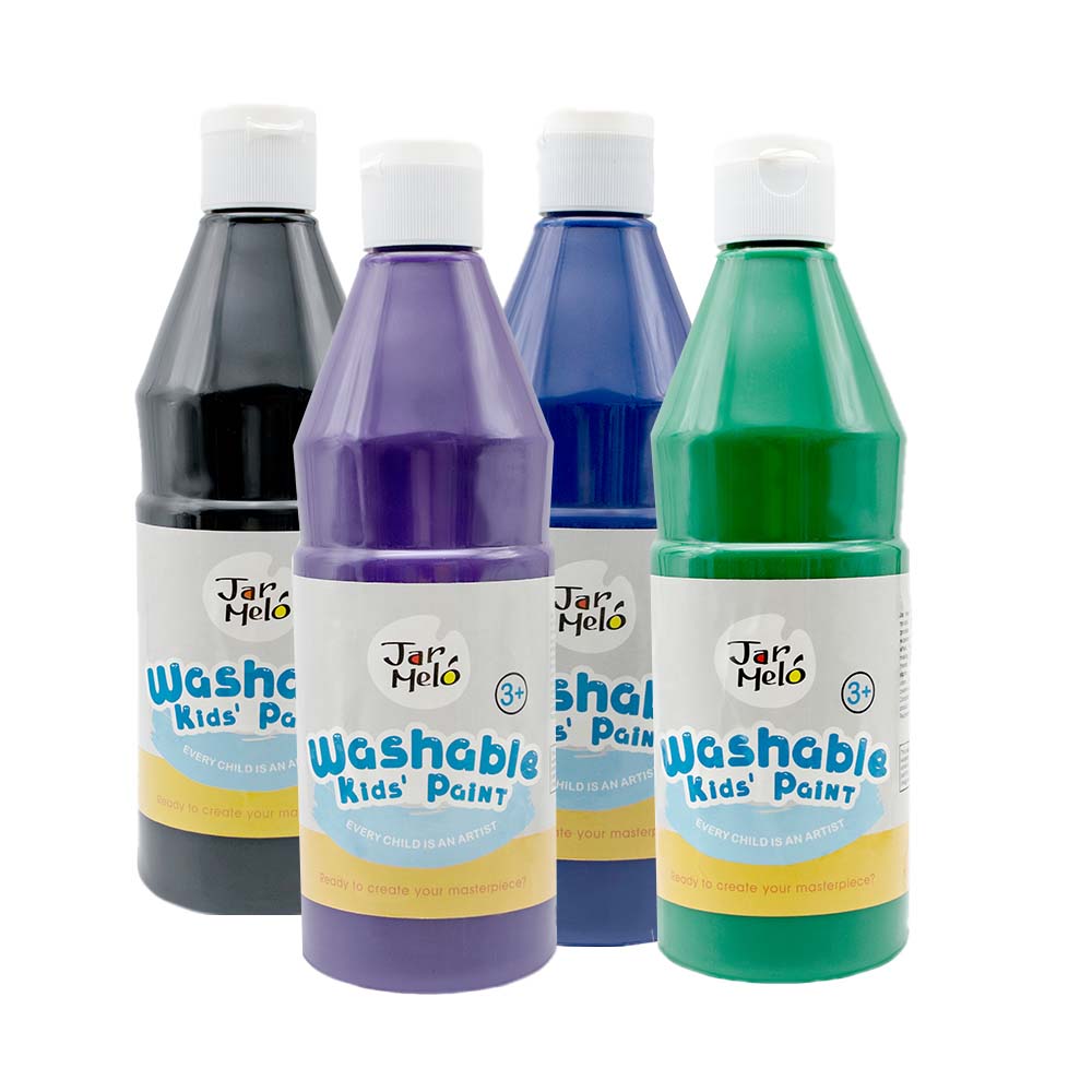 Jar Meló - Washable Paint Set for Kids - Non-Toxic Tempera Paint - 8 x 500ml