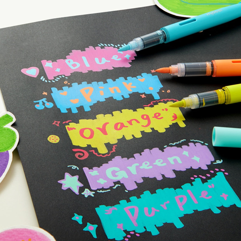 Mideer - Acrylic Markers with Carry Bag - Brush Tip - 24 Colours