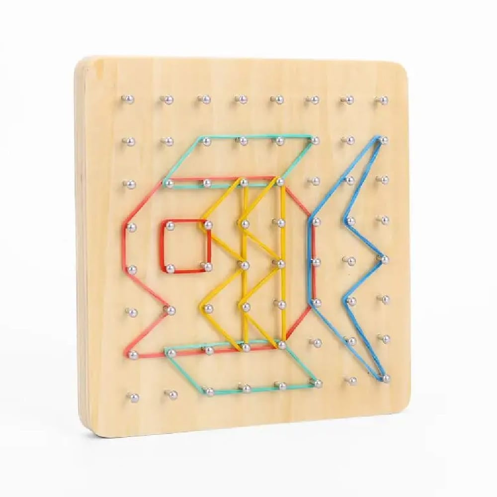 TookyToy - Creative Rubber Band: Fine Motor Geoboard Activity Set