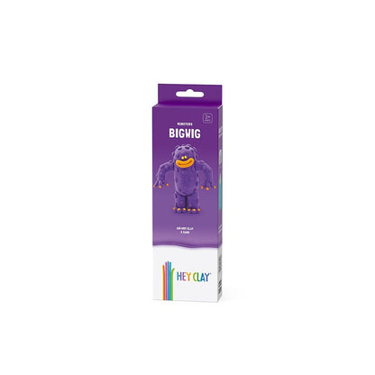 Hey Clay - Modelling Air-Dry Clay with Fun Interactive App - Bigwig, series Monsters, 3 cans-**