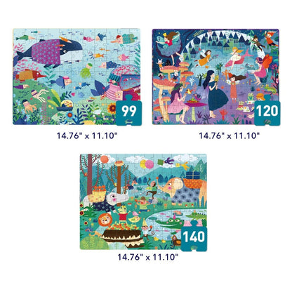 Mideer - Level Up Jigsaw Puzzle for Kids - 3-in-1 - Level 5 Fantasy World