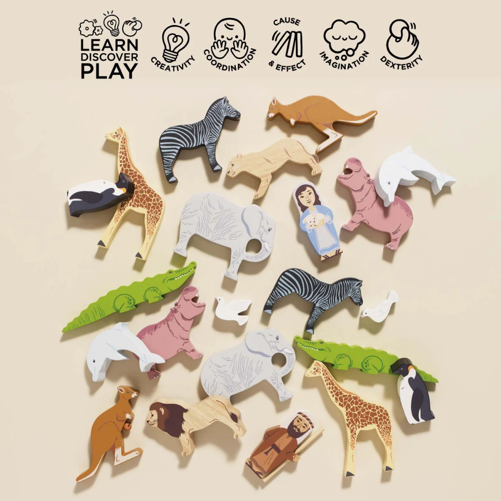 Le Toy Van - Noah's Great Wooden Ark & Animals - 23pcs