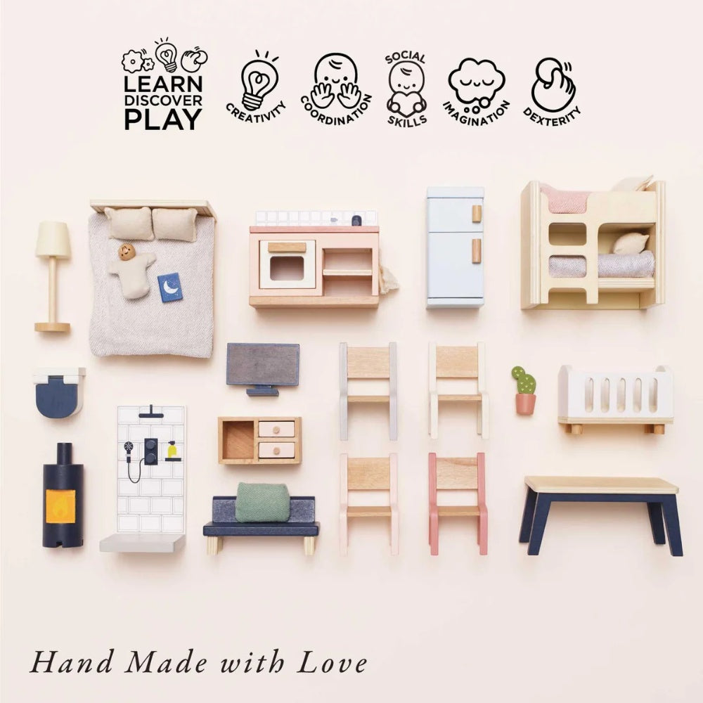 Le Toy Van - Complete Dolls House Furniture Set - 35pcs