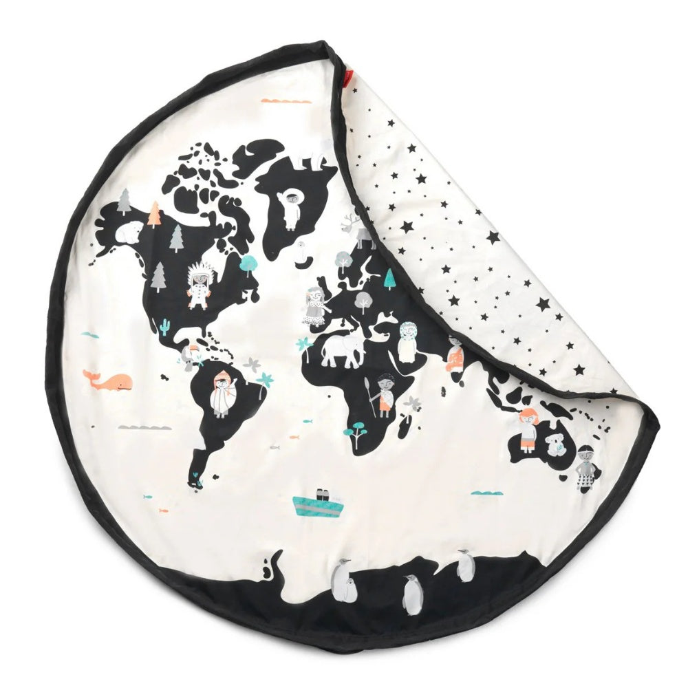 Play&Go - 3-in-1 Playmat & Toy Bag - Worldmap Colour