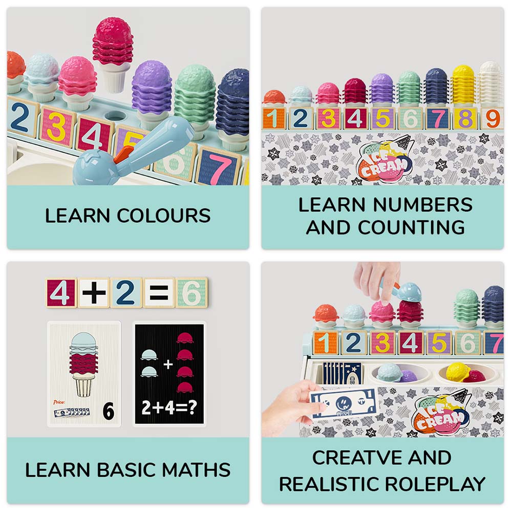 TopBright - Ice Cream Shop - Number Learning Box & Activity Cards