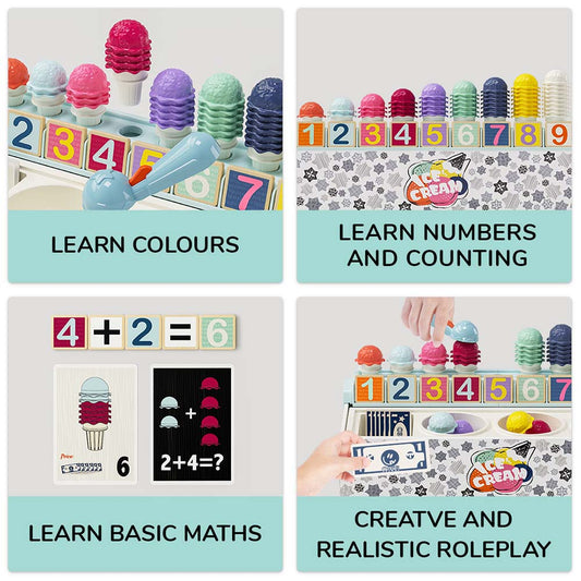 TopBright - Ice Cream Shop - Number Learning Box & Activity Cards