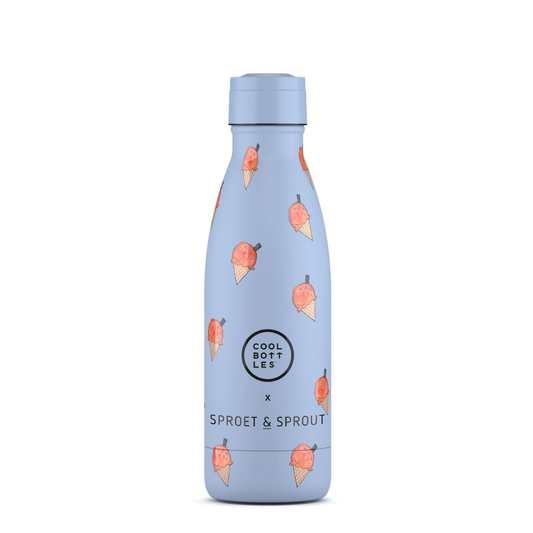 Cool Bottles - Kids Triple-Insulated Water Bottle - SPRT & Blue Scoop 350ml