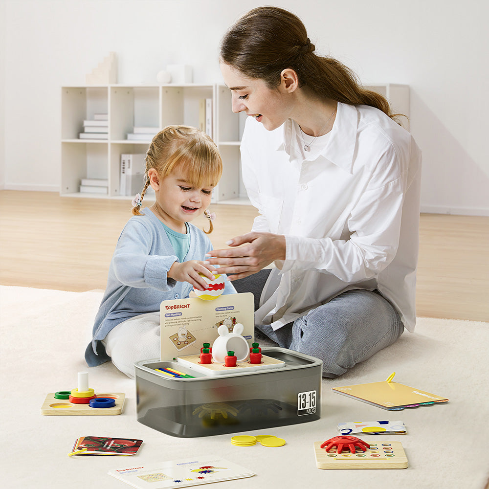TopBright - 8-in-1 Montessori Educational Activity Box - 13-15 Months
