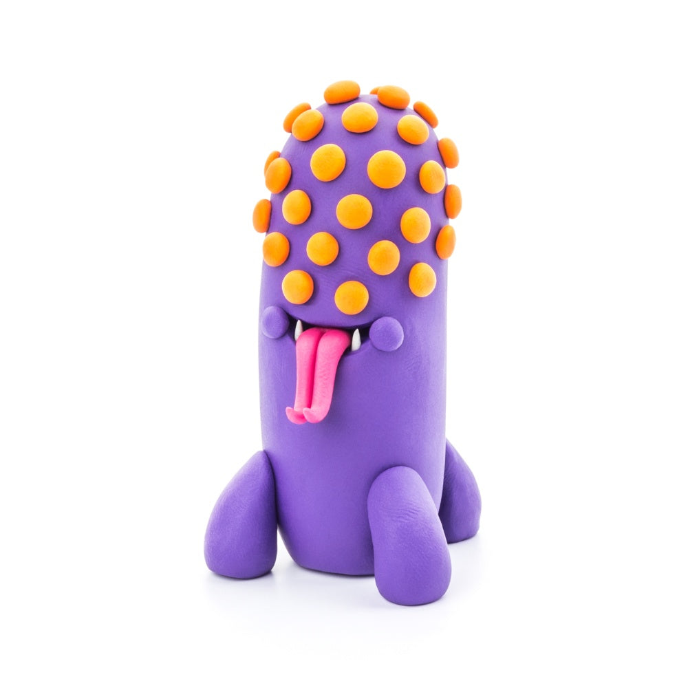 Hey Clay - Modelling Air-Dry Clay with Fun Interactive App - Drop, Violet, Fishka, Series Beasts, 6 cans