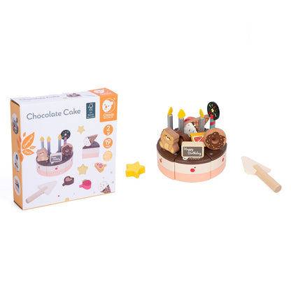 Classic World - Pretend & Play - Chocolate Birthday Cake - 19pcs