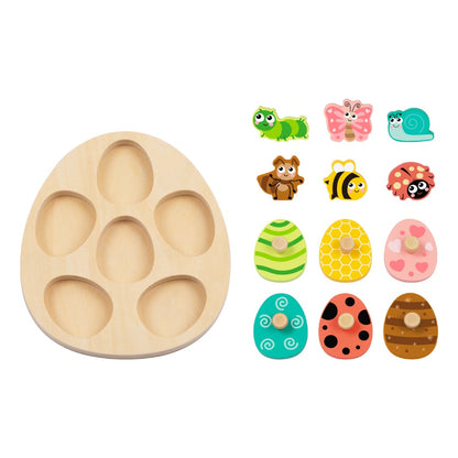 hi Pando - Multi-layered Wooden Puzzle: Insects 13 Pieces