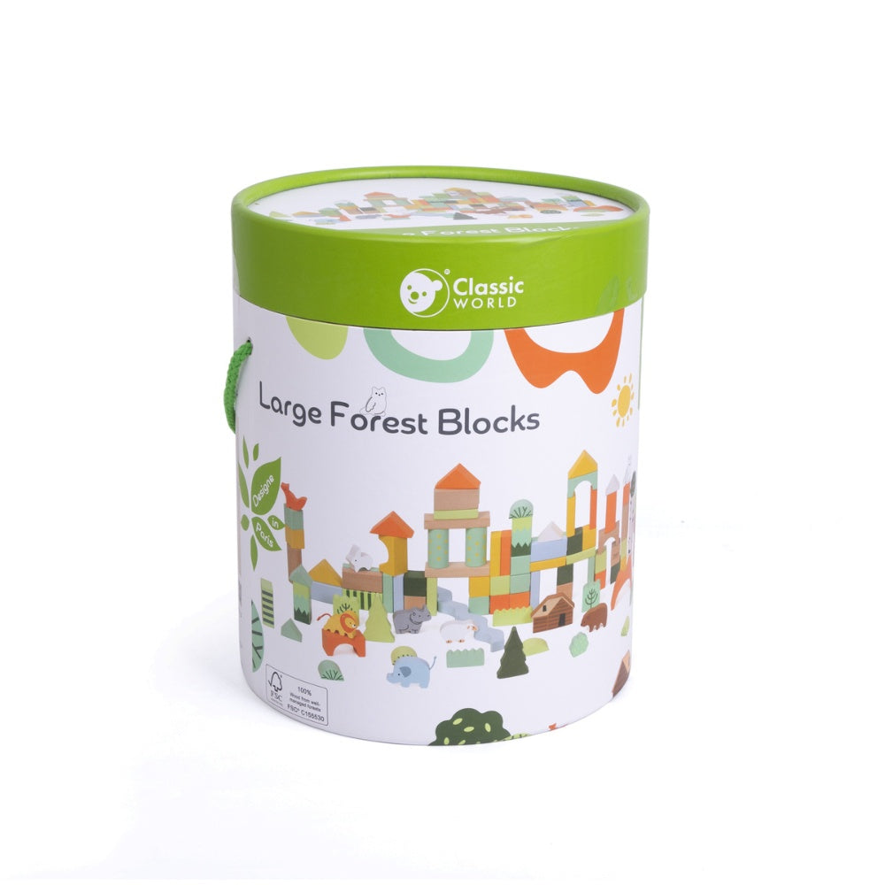Classic World - Wooden Forest Building Blocks - 100pcs