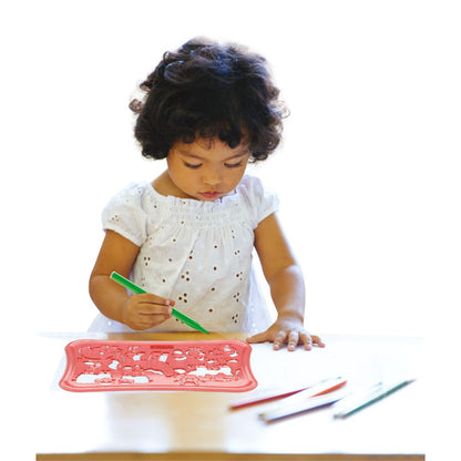 Quercetti - Farm Stencil Art Set - Animal Drawing & Colouring Activity for Kids