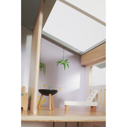 Classic World - Pretend & Play - Happy Villa Dollhouse with Furniture
