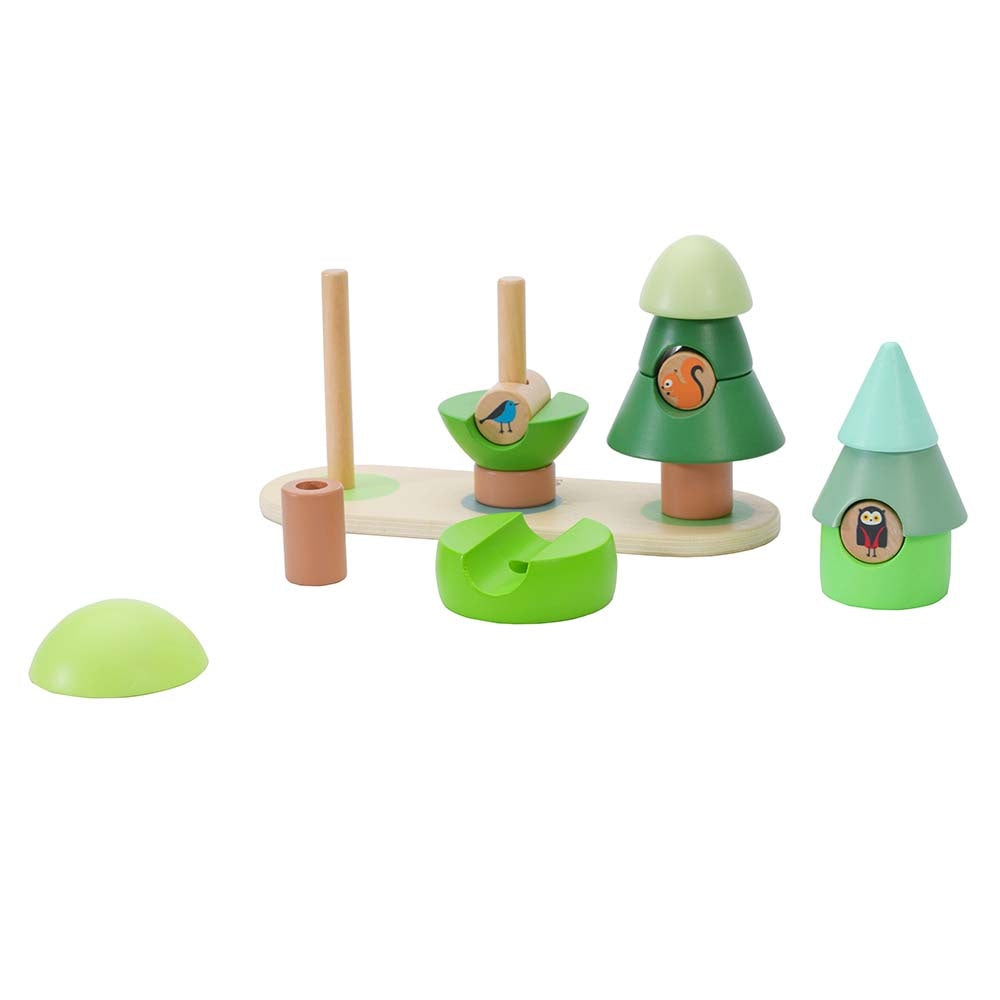 Classic World - Wooden Stacking Toy - Little Forest - 16pcs