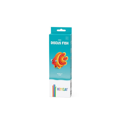 Hey Clay - Modelling Air-Dry Clay with Fun Interactive App - Discus Fish, series Ocean, 3 cans