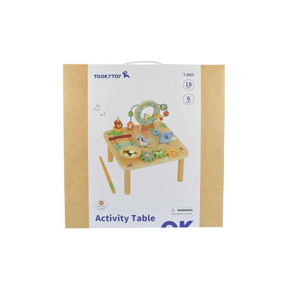 TookyToy - Wooden Forest Multi-Activity Table