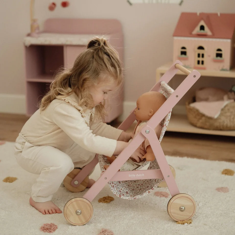 LD Wooden Doll Stroller FSC