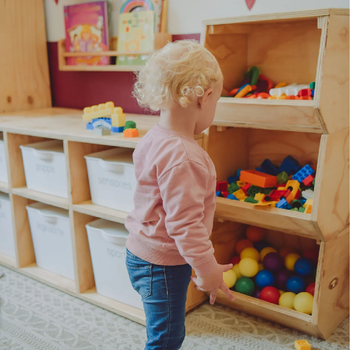 Klim & Klouter Stackable Storage Boxes - Montessori