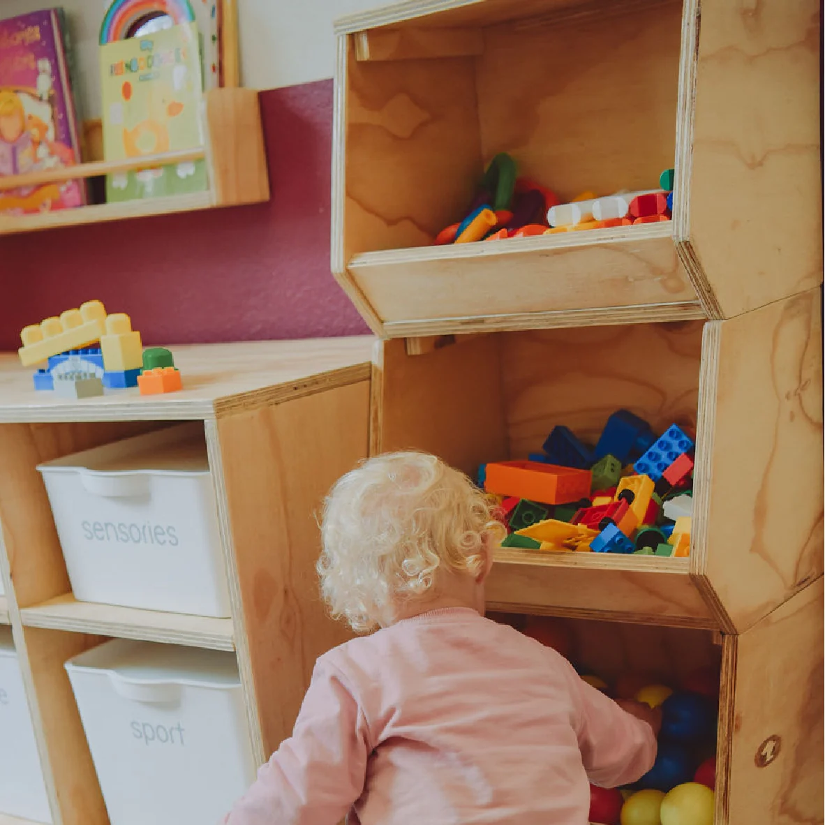 Klim & Klouter Stackable Storage Boxes - Montessori