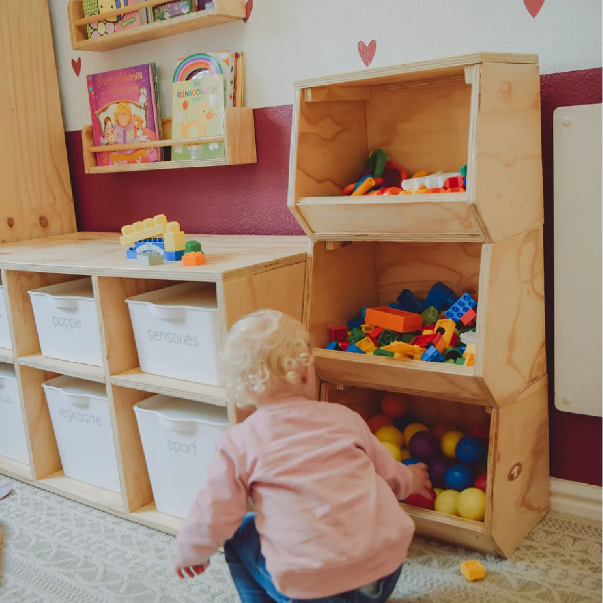 Klim & Klouter Stackable Storage Boxes - Montessori