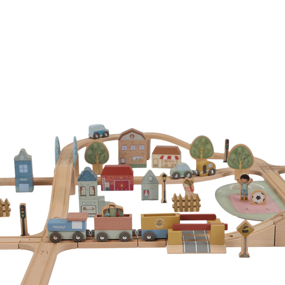 Little Dutch Wooden Train Track XL