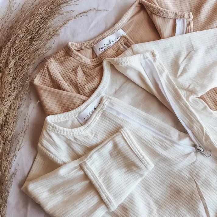 Rainberry Baby Ribbed Zippy Sleepsuit - Motherhood