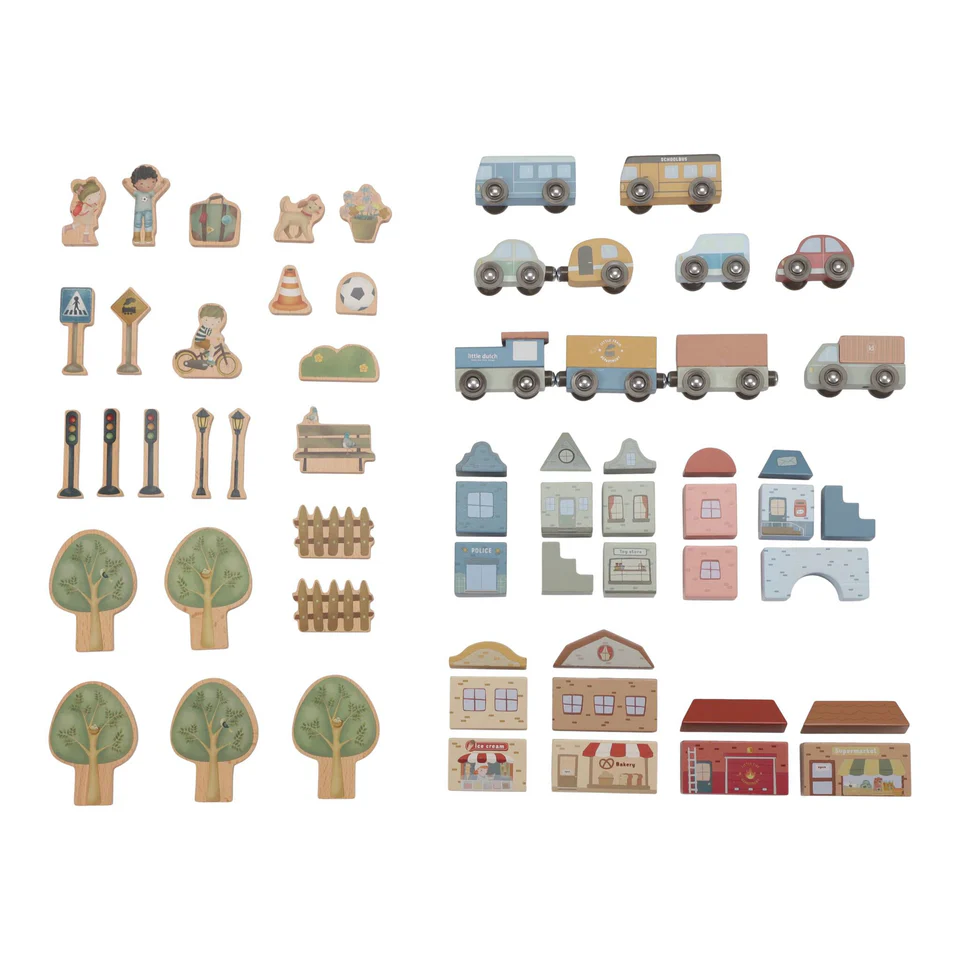 Little Dutch Wooden Train Track XL