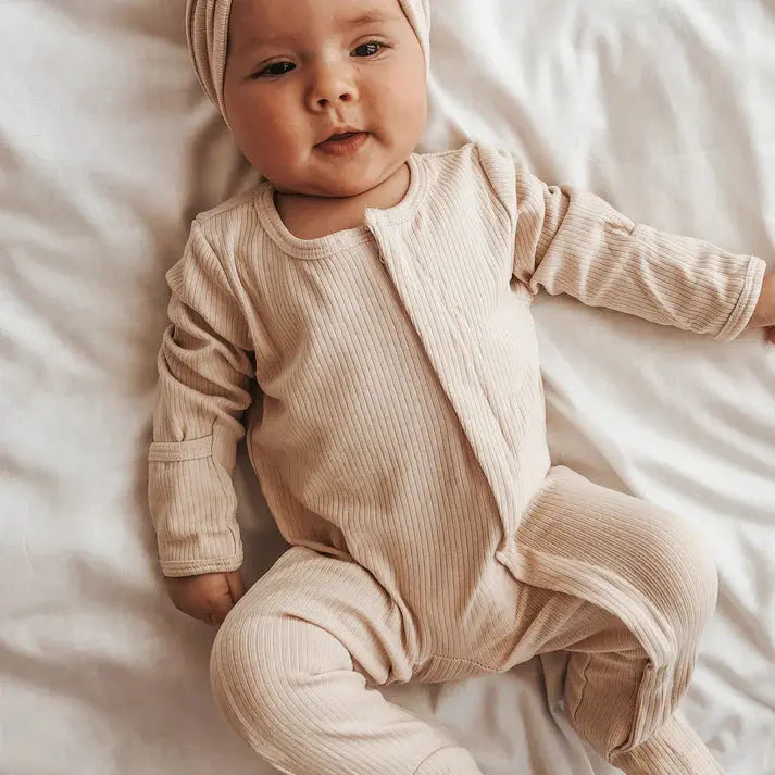 Rainberry Baby Ribbed Zippy Sleepsuit - Motherhood
