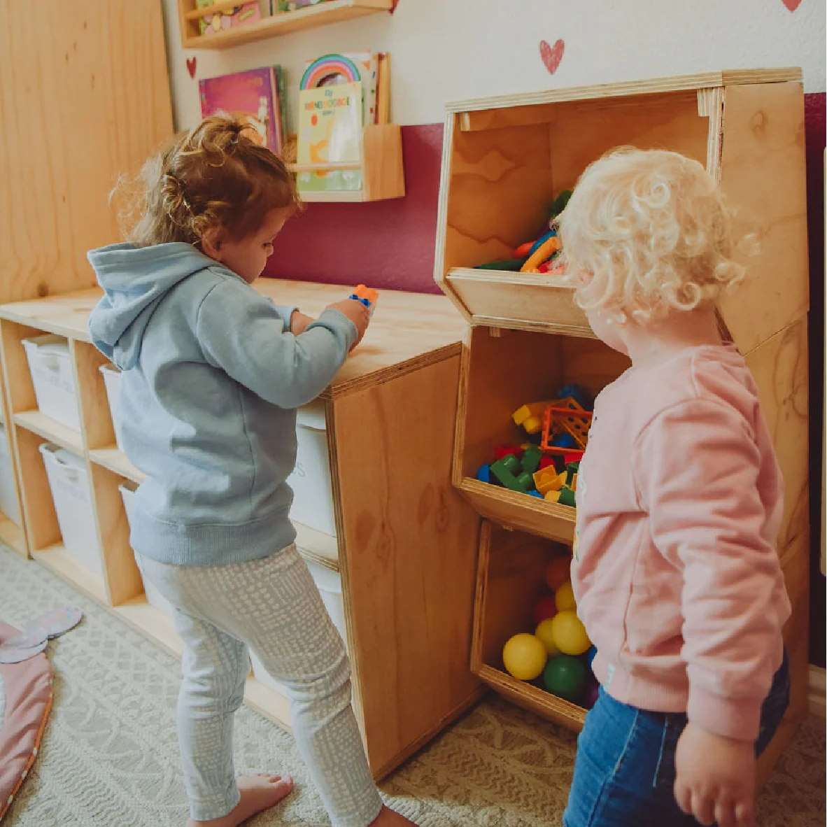 Klim & Klouter Stackable Storage Boxes - Montessori