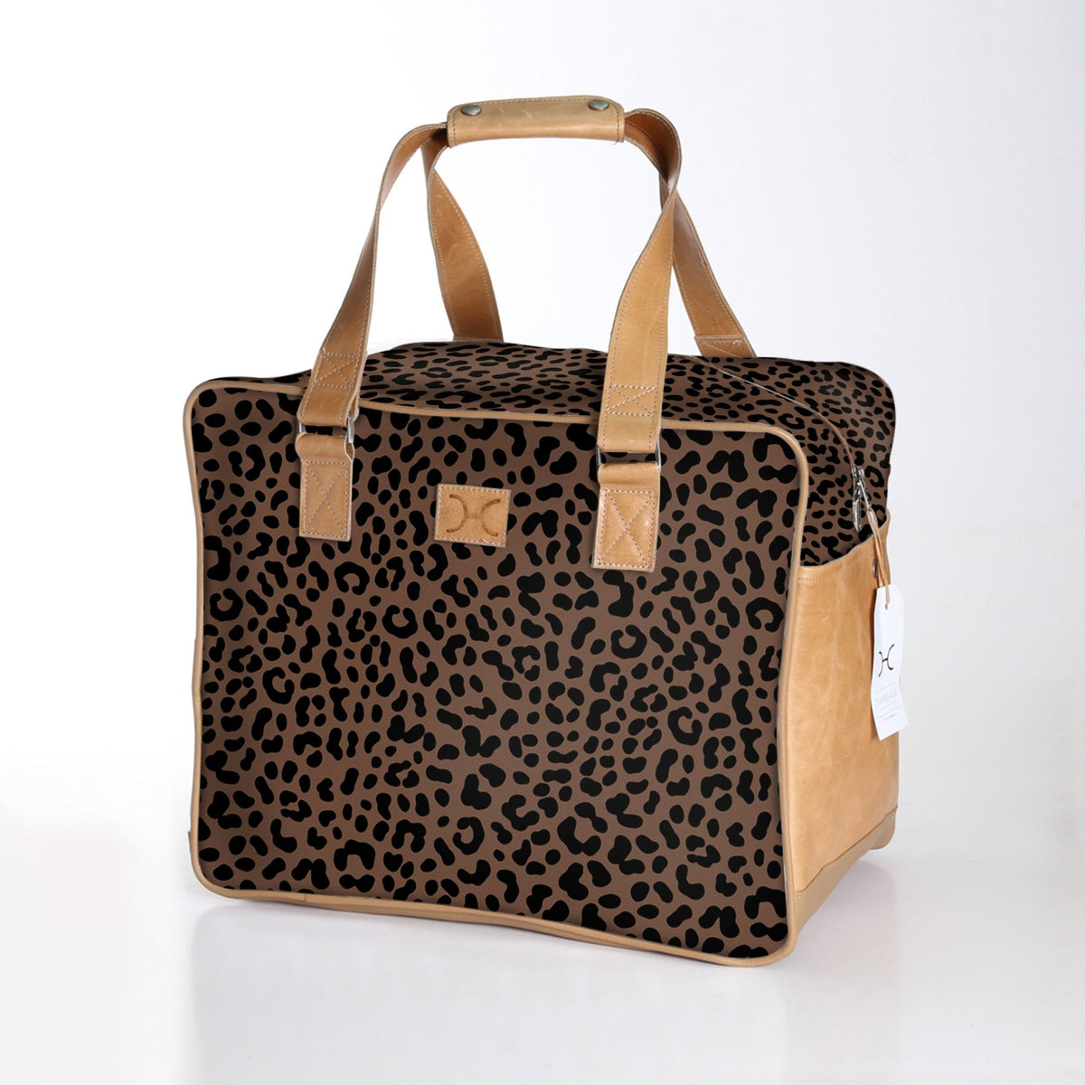 Thandana Large Weekender Luggage Cheetah - Coffee