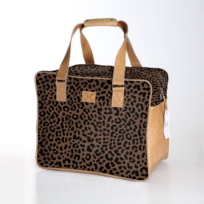 Thandana Large Weekender Luggage Cheetah - Coffee