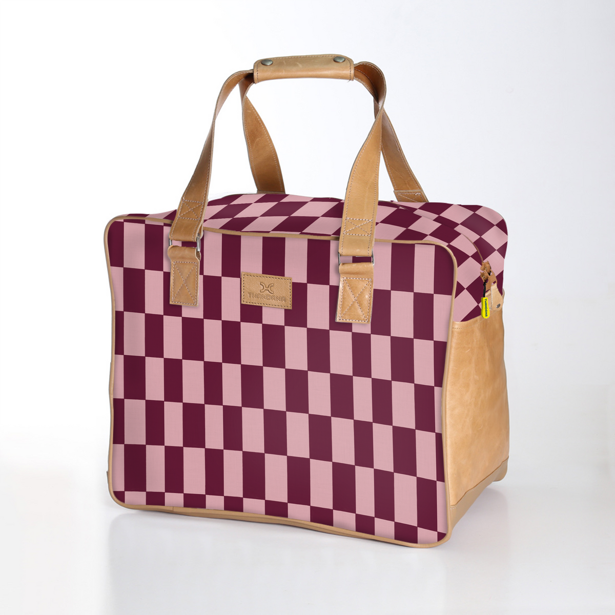 Thandana Large Weekender Luggage Checkmate - Cherry