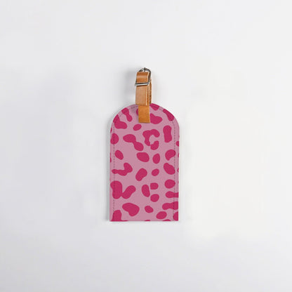 Thandana Luggage Tag Stud Cheetah - Pink