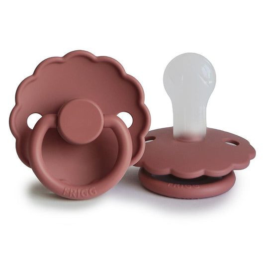 Frigg Daisy - Round Silicone Pacifier - Powder Blush