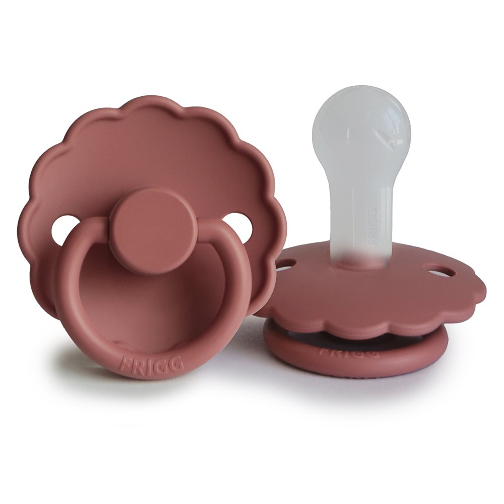 Frigg Daisy - Round Silicone Pacifier - Powder Blush