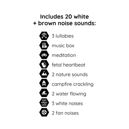 Maccie Hush + Glow Pod – Portable White Noise Machine for Baby Sleep - Motherhood