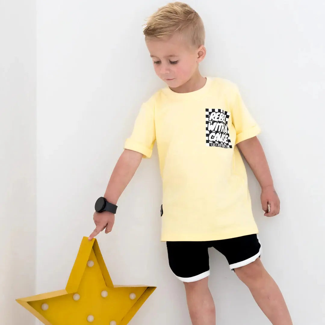 Lullaby Rock - Rebel With A Cause Body vest/Tee + Retro Shorts set - Motherhood