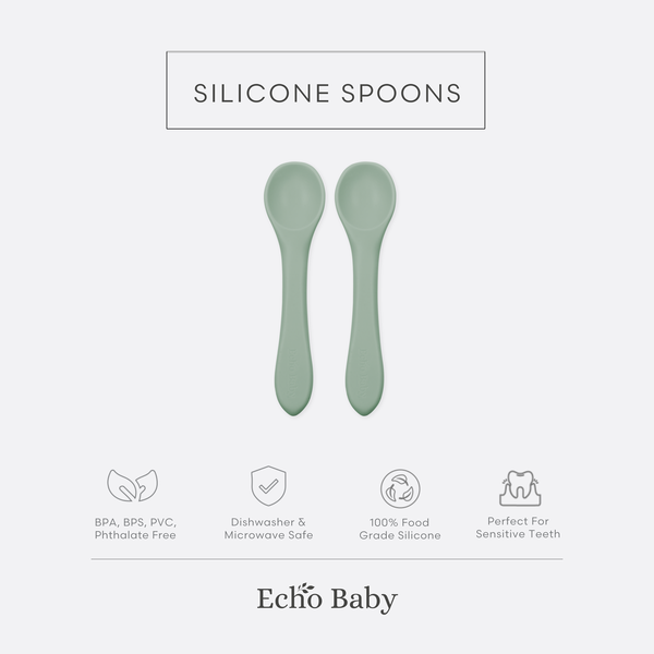 Echo Baby Silicone Feeding Spoons 2 Pack