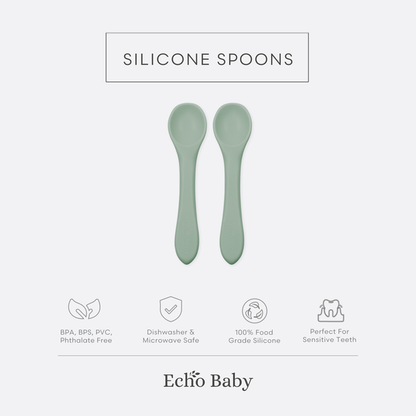 Echo Baby Silicone Feeding Spoons 2 Pack
