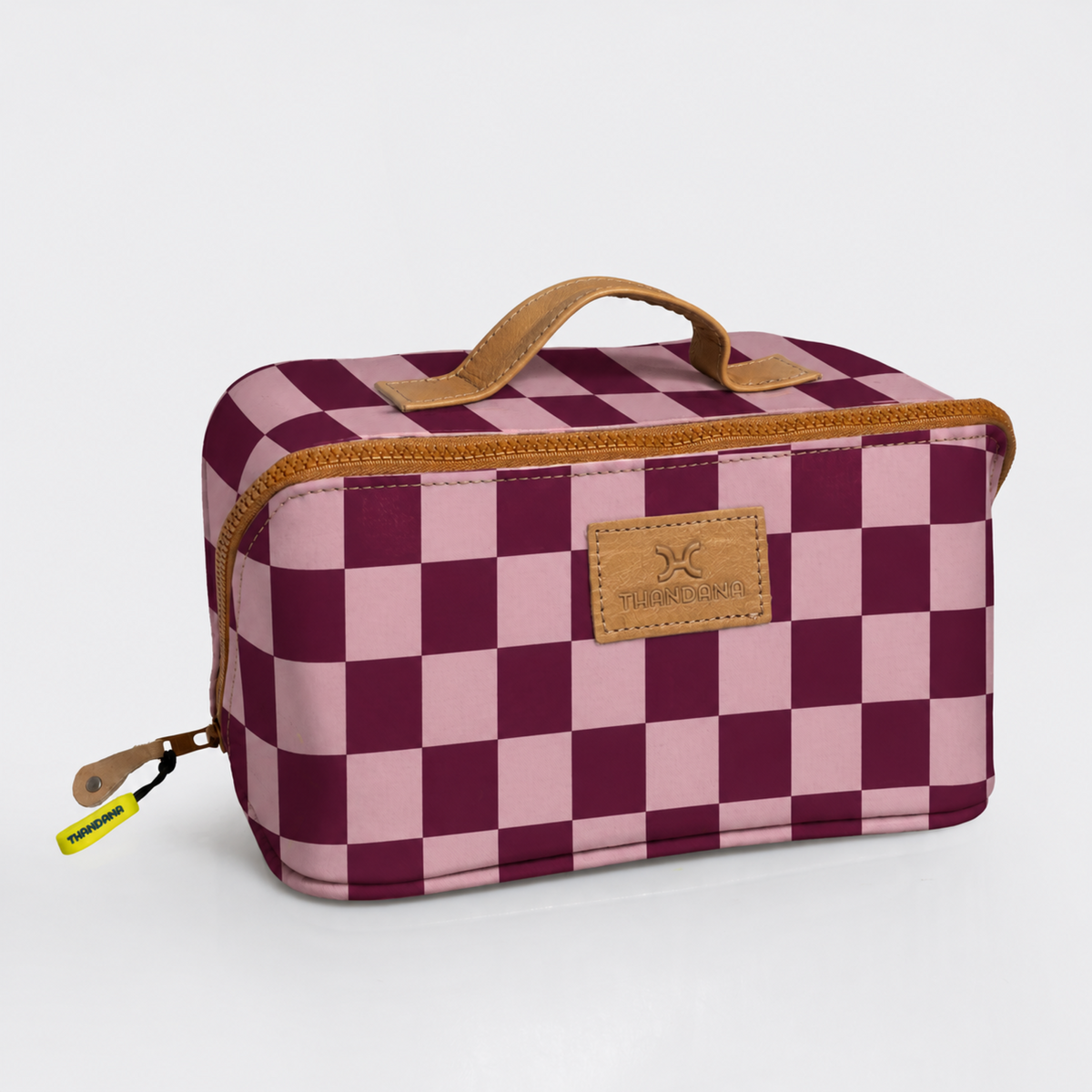 Thandana Side Mouth Maxi Vanity Bag Checkmate - Cherry
