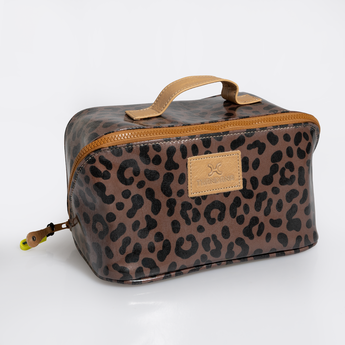 Thandana Side Mouth Maxi Vanity Bag Cheetah - Coffee