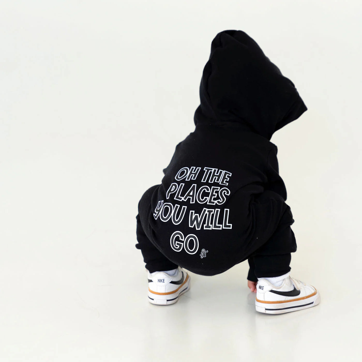 Lullaby Rock Rad Little Racer Zip-Up Onesie with Hood – Black Fleece Onesie - Motherhood